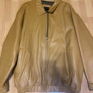 Sean Jean Men's Tan Leather Jacket